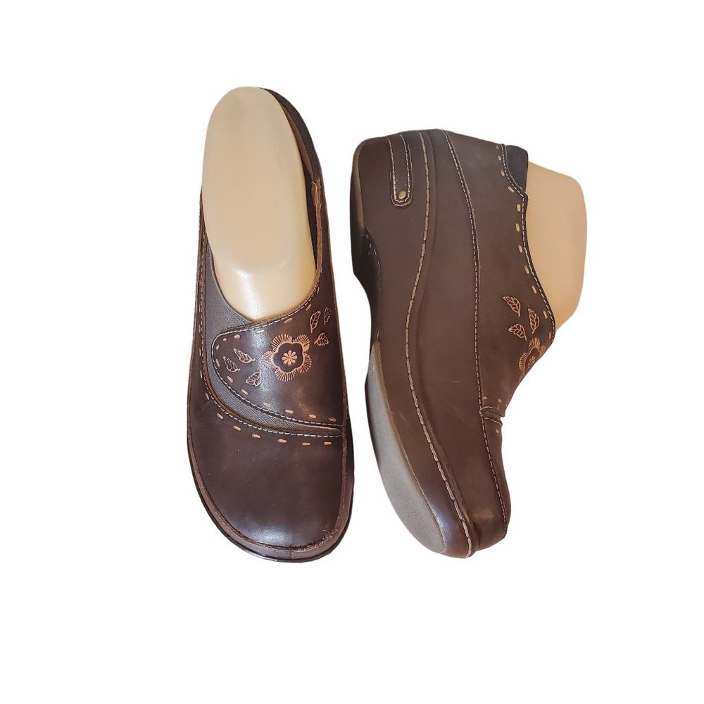 Lartiste Spring Step 38 Shoes Comfort Leather 8 BURBANK Gra Clogs Bootie